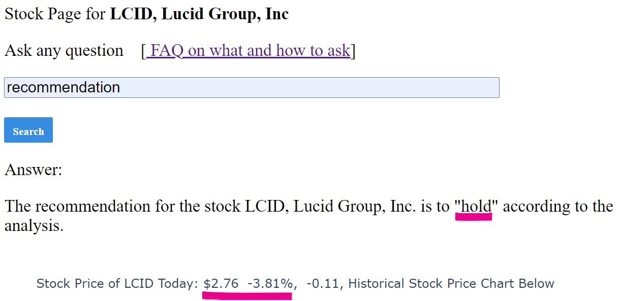 recommendation hold example 2